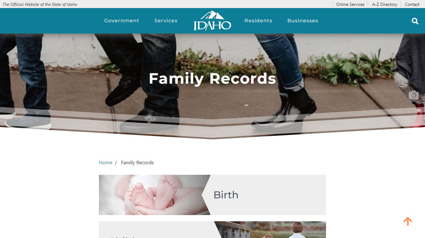 Family Records - The Official Website of the State of Idaho
